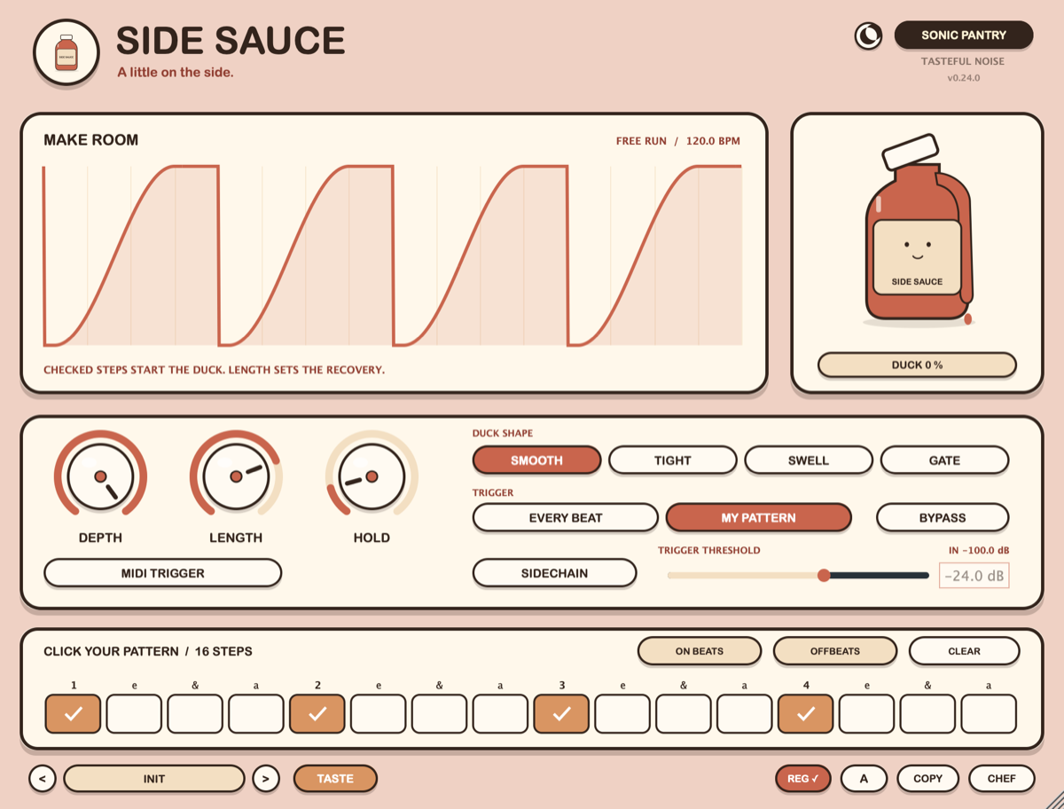 SIDE SAUCE plugin interface